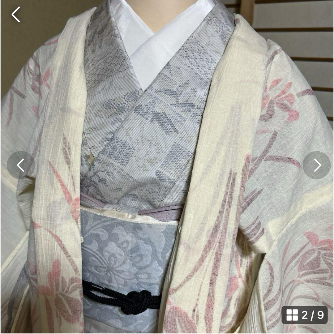 未使用　美品　単衣　春夏秋用　麻　長羽織 レディースの水着/浴衣(着物)の商品写真