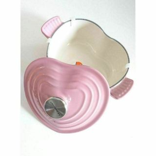 ルクルーゼ(LE CREUSET)の新品　ルクルーゼ プチココット　ダムール　ハート　16センチ　Rose(鍋/フライパン)