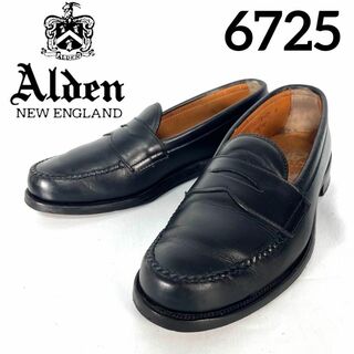 オールデン(Alden)のALDEN オールデン コインローファー 6725 6 1/2 カーフ ブラック(ブーツ)