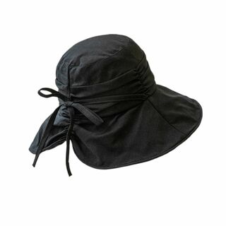【色: ブラック】[Ｑｚｋｏｕｍａ] 帽子 レディース UVカット UV つば広(その他)