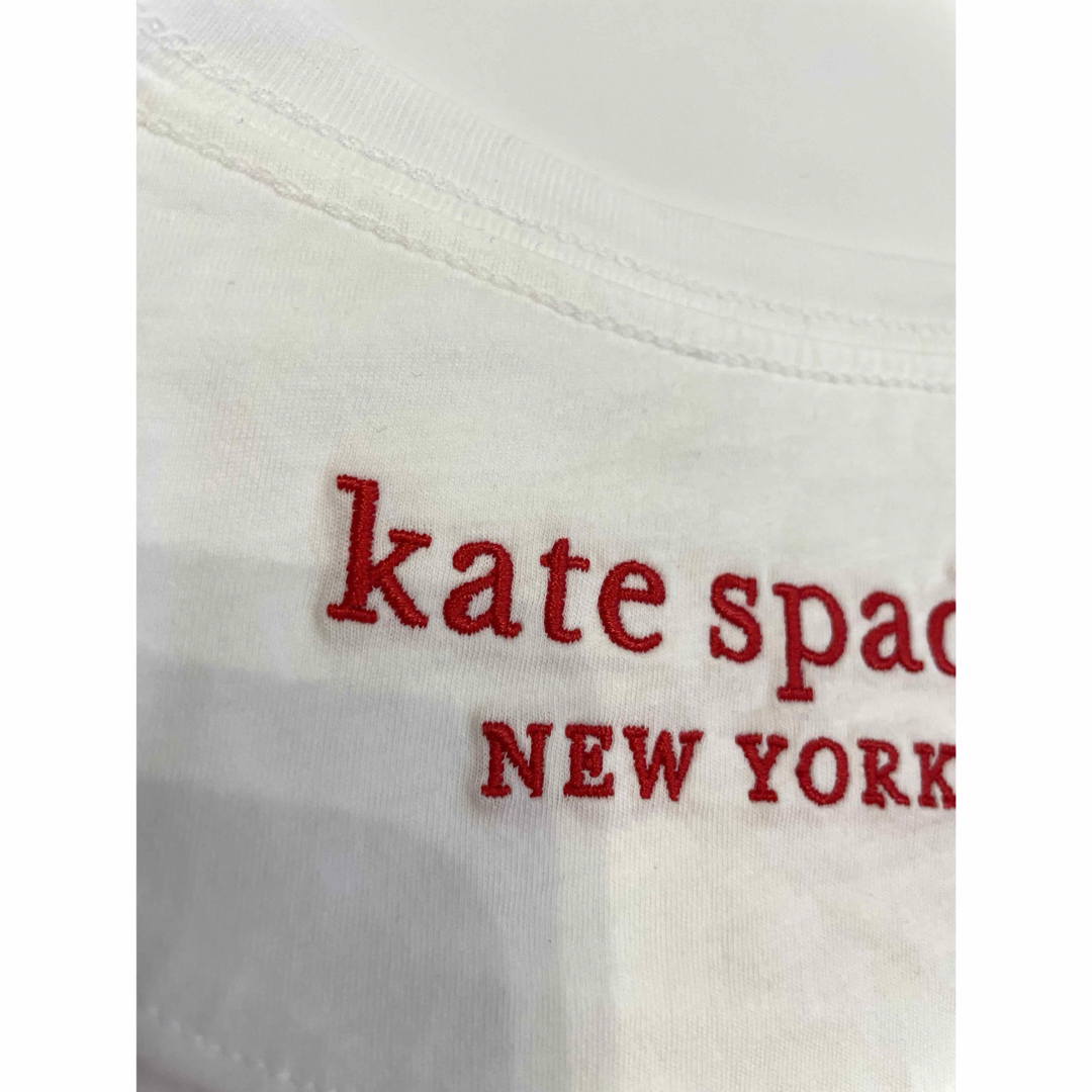kate spade new york(ケイトスペードニューヨーク)の【新品未使用】ラスト　ケイトスペード　Tシャツ　ワッペン　ハート　M レディースのトップス(Tシャツ(半袖/袖なし))の商品写真
