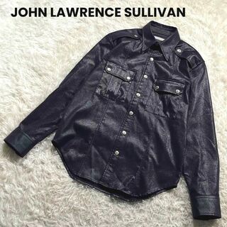 ジョンローレンスサリバン(JOHN LAWRENCE SULLIVAN)のJOHN LAWRENCE SULLIVAN レザー シャツ 46(Tシャツ/カットソー(七分/長袖))