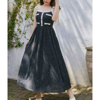 Herlipto Verona Tweed Long Dress M(ロングワンピース/マキシワンピース)