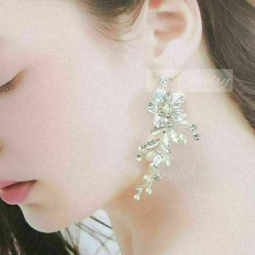 vウェディングヘアアクセサリー?ブライダル髪飾りヘッドドレス結婚式シルバーピース レディースのアクセサリー(その他)の商品写真