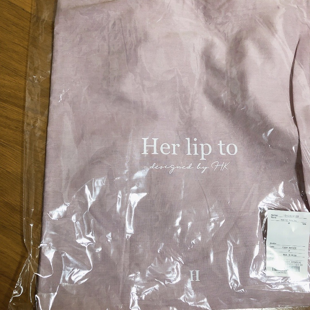 Her lip to(ハーリップトゥ)のherlipto ノベルティ2024 HLT Tote bag レディースのバッグ(トートバッグ)の商品写真