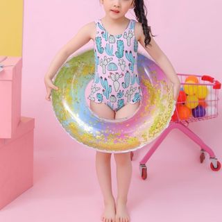 【残りわずか】 浮き輪 子ども 58cm キッズ プール 海 レインボー 水遊び(その他)