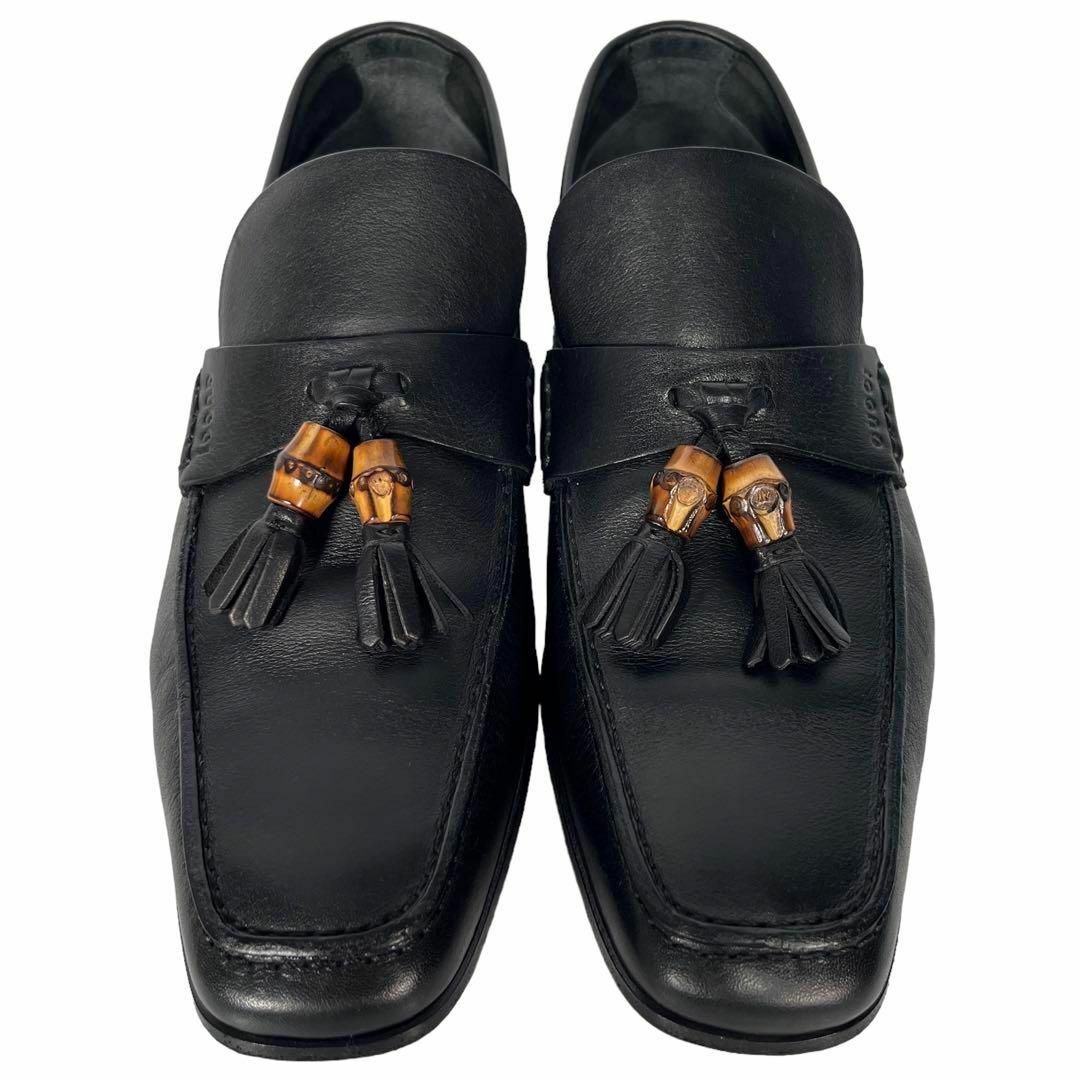 Gucci(グッチ)の美品 GUCCI グッチ バンブー タッセル ローファー 本革 レザー イタリア レディースの靴/シューズ(ローファー/革靴)の商品写真