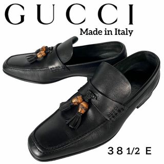 グッチ(Gucci)の美品 GUCCI グッチ バンブー タッセル ローファー 本革 レザー イタリア(ローファー/革靴)