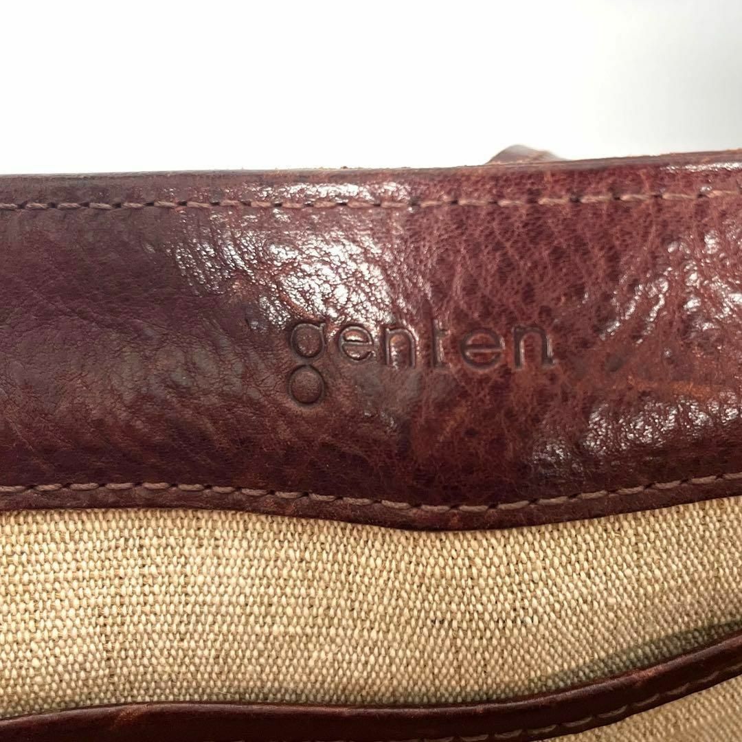 genten(ゲンテン)のgenten トスカ トートバッグ A4 ヌメ ブラウン 肩掛け 保管袋付き レディースのバッグ(トートバッグ)の商品写真