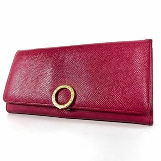 BVLGARI - ブルガリ 二つ折り 長財布 ピンク ゴールド ブルガリブルガリ 財布 レザー