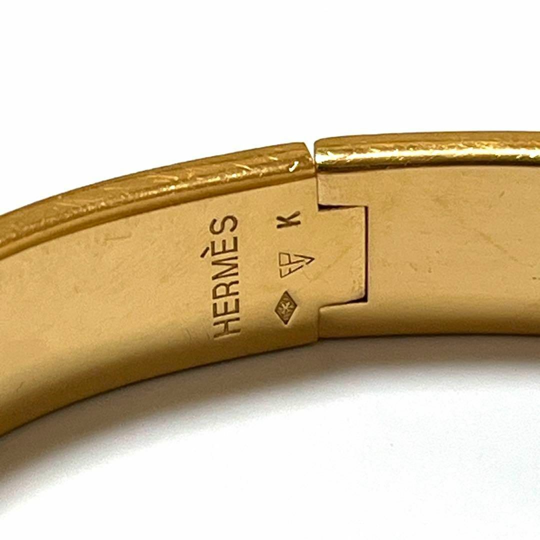 Hermes(エルメス)のHERMES エルメス クリッククラックPM Hバングル ゴールド GP 良品 レディースのアクセサリー(ブレスレット/バングル)の商品写真