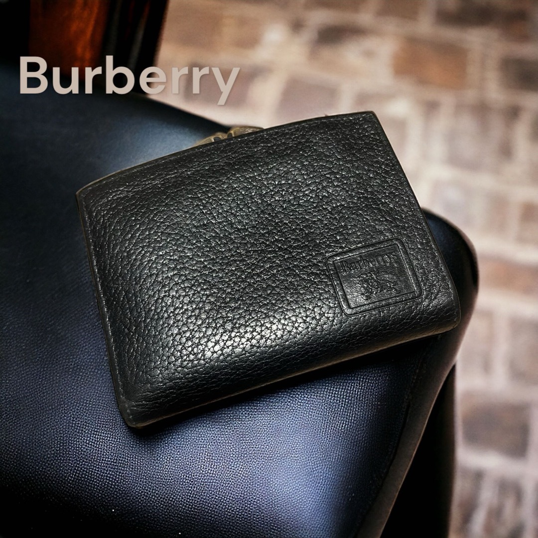 Burberry バーバリー 折り財布 がま口 ノバチェック 黒 Burberry バーバリー 折り財布 がま口 ノバチェック 黒