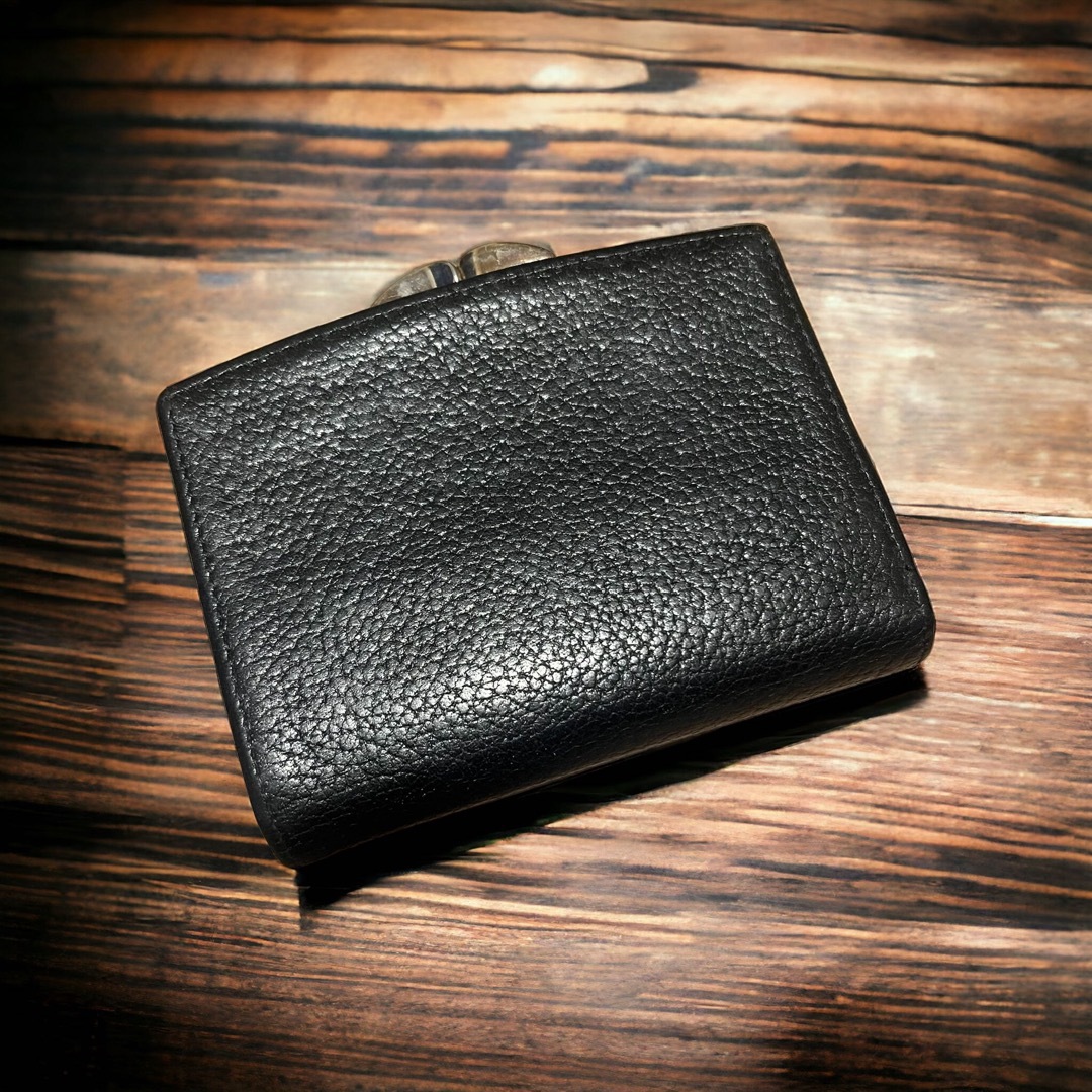 Burberry バーバリー 折り財布 がま口 ノバチェック 黒 Burberry バーバリー 折り財布 がま口 ノバチェック 黒