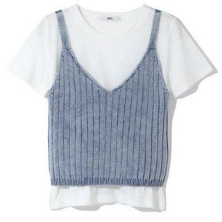 GRL - 新品♡ニットキャミxTシャツセット♡