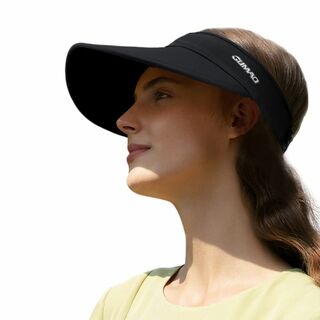 【色: ブラック】[WTACTFUL] 日よけ帽子 つば広 小顔効果 冷感 UV(その他)