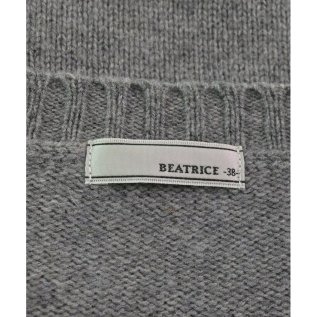 BEATRICE(ベアトリス)のBEATRICE ベアトリス ニット・セーター 38(M位) グレー 【古着】【中古】 レディースのトップス(ニット/セーター)の商品写真