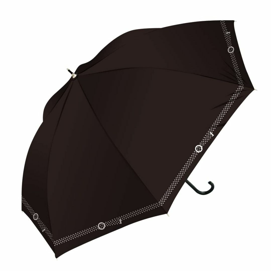 色: SJ2351水玉ライン晴雨兼用日傘 58cm ブラックコーティング レディースのファッション小物(その他)の商品写真