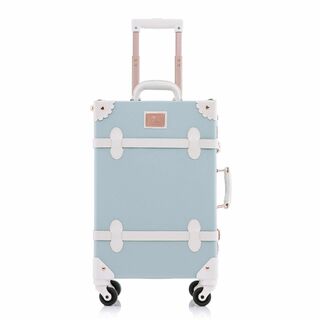 【色: Blue】スーツケース キャリーケース 超細繊維PU 防水 傷にくい 汚(その他)