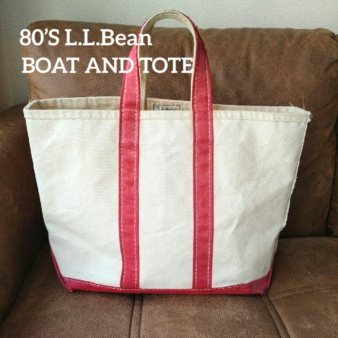 L.L.Bean(エルエルビーン)の【送料無料・80’S L.L.Bean】BOAT AND TOTE BAG 赤 レディースのバッグ(トートバッグ)の商品写真