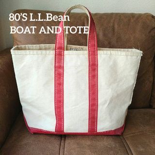 エルエルビーン(L.L.Bean)の【送料無料・80’S L.L.Bean】BOAT AND TOTE BAG 赤(トートバッグ)