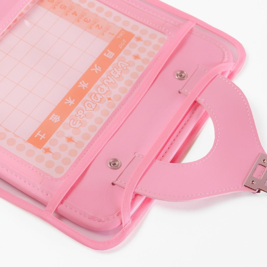 ランドセルカバー　透明　Solidシリーズ　ピンク　かわだい キッズ/ベビー/マタニティのこども用バッグ(ランドセル)の商品写真