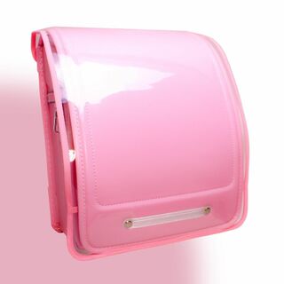 ランドセルカバー　透明　Solidシリーズ　ピンク　かわだい