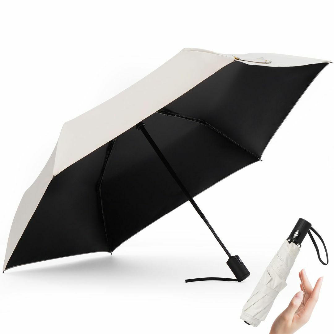 【色: モカベージュ】折り畳み傘 日傘 軽量 235g 遮光 遮熱 UVカット  メンズのファッション小物(その他)の商品写真