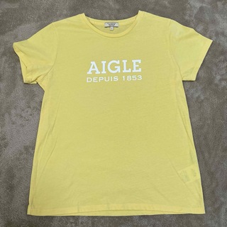 エーグル(AIGLE)のTシャツ　AIGLE   Lサイズ　イエロー(Tシャツ(半袖/袖なし))