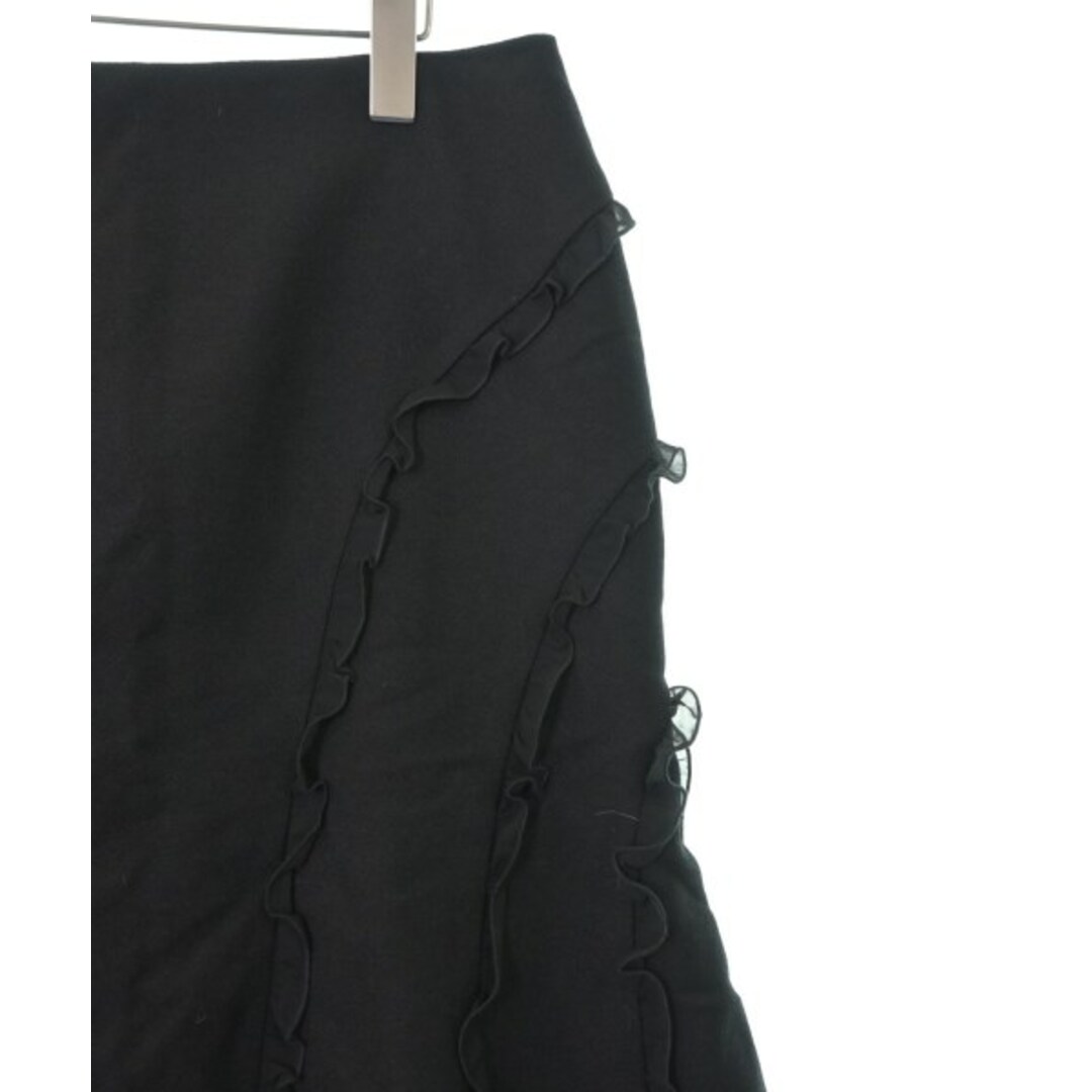VALENTINO(ヴァレンティノ)のVALENTINO ヴァレンティノ ひざ丈スカート 46(XL位) 黒 【古着】【中古】 レディースのスカート(ひざ丈スカート)の商品写真