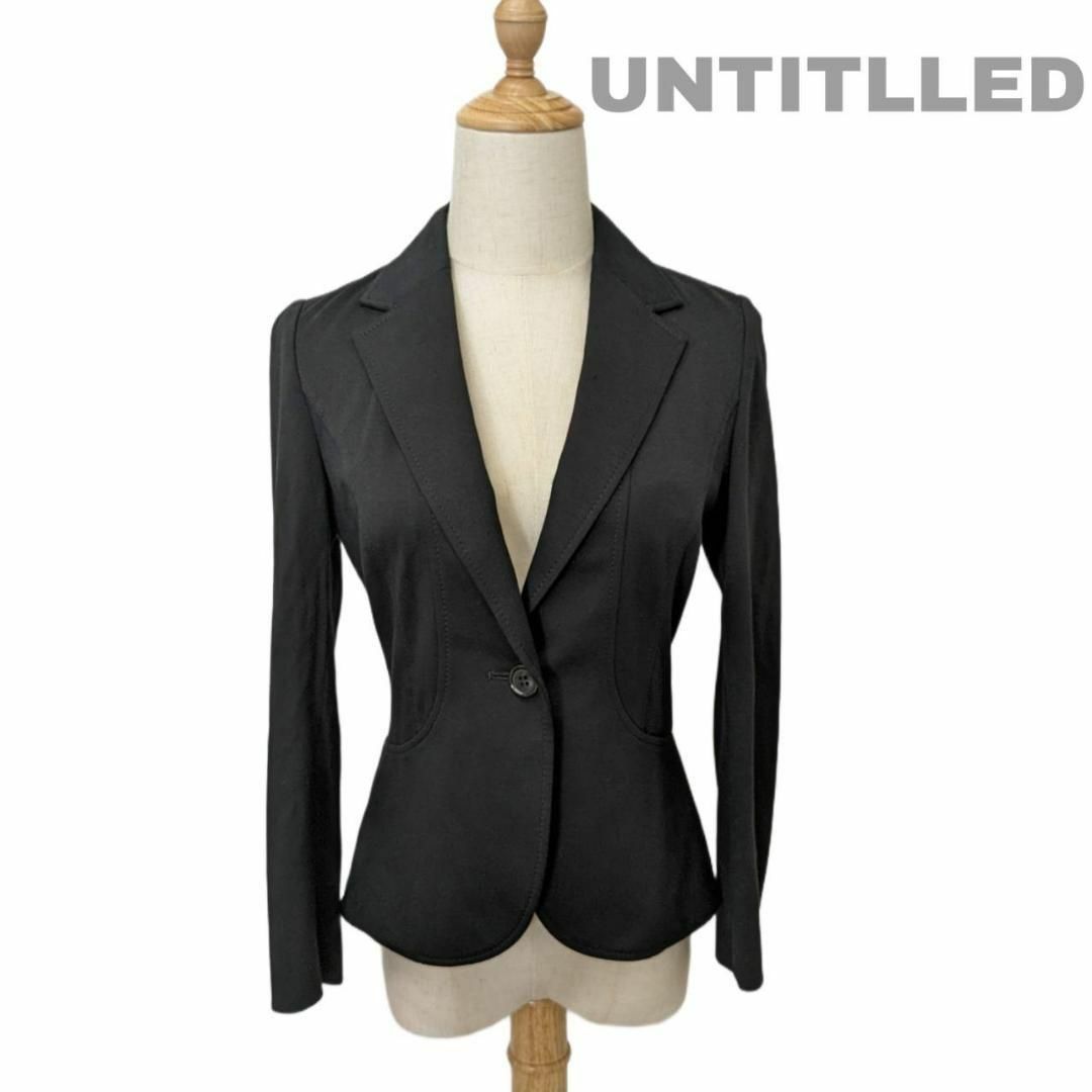 UNTITLED(アンタイトル)のUNTITLED アンタイトル テーラードジャケット ブラック 1 Sサイズ相当 レディースのジャケット/アウター(テーラードジャケット)の商品写真
