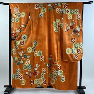 振袖 身丈160cm 裄丈66.5cm 正絹 優品 【中古】(着物)