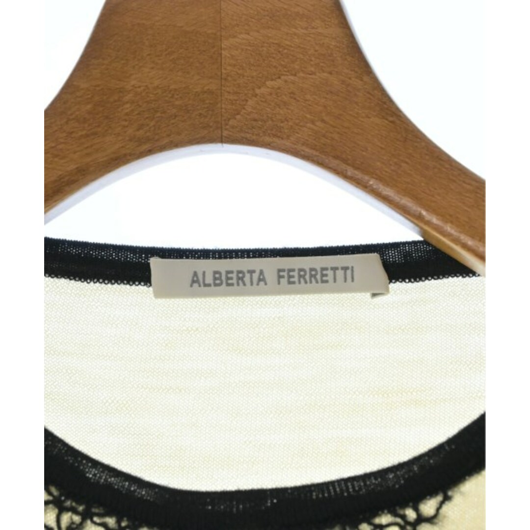 ALBERTA FERRETTI(アルベルタフェレッティ)のAlberta Ferretti ニット・セーター -(M位) ベージュx黒 【古着】【中古】 レディースのトップス(ニット/セーター)の商品写真