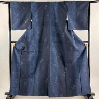 結城紬 身丈161.5cm 裄丈64cm 正絹 美品 逸品 【中古】