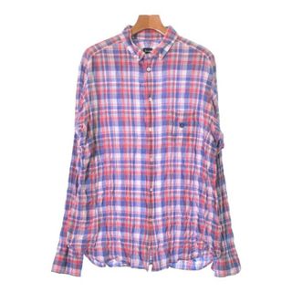 ハロッズ(Harrods)のHarrods カジュアルシャツ 42(XXL位) 赤x紺x白(チェック) 【古着】【中古】(シャツ)