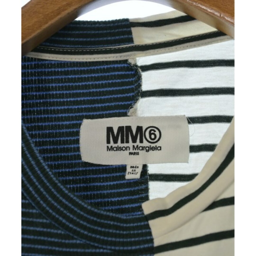 MM6(エムエムシックス)のMM6 エムエムシックス Tシャツ・カットソー L 緑系x白x青(ボーダー) 【古着】【中古】 レディースのトップス(カットソー(半袖/袖なし))の商品写真