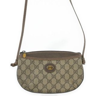 グッチ(Gucci)のGUCCI グッチ ショルダーバッグ - グレーxベージュ(総柄) 【古着】【中古】(ショルダーバッグ)