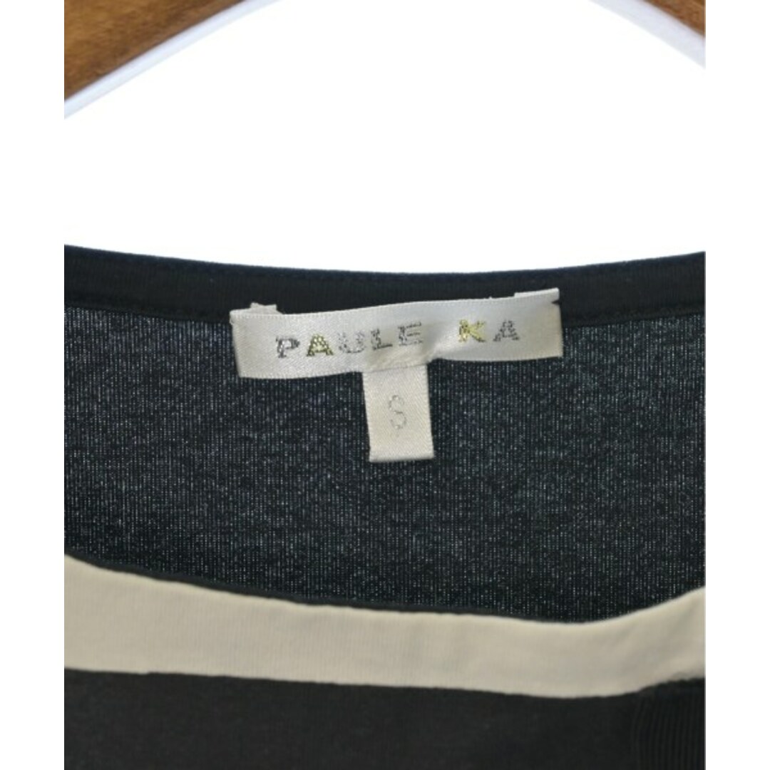 PAULE KA(ポールカ)のPAULE KA Tシャツ・カットソー S 黒xオフホワイトx青(ボーダー) 【古着】【中古】 レディースのトップス(カットソー(半袖/袖なし))の商品写真