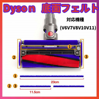 Dyson ダイソン 底面 フェルト 交換 互換品ソフトローラークリーナーヘッド(掃除機)