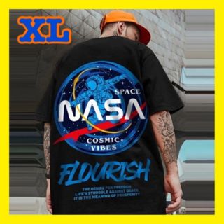 【即購入OK】半袖 Tシャツ XL  可愛い オーバーサイズ NASA　黒(Tシャツ/カットソー(半袖/袖なし))