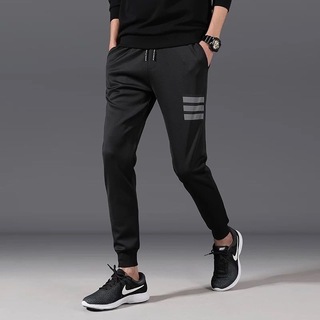 【即購入歓迎】ストリート XL スウェットパンツ 韓国 カジュアル 黒 裾リブ(ワークパンツ/カーゴパンツ)