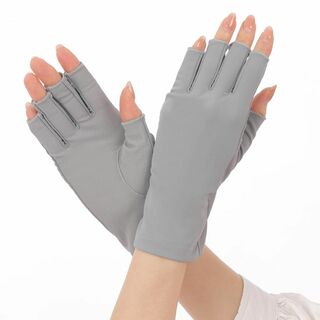 【色: グレー】[HANDS UP MARKET] 手袋 UVカット 日焼け防止(その他)