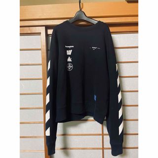 オフホワイト(OFF-WHITE)のOFF-WHITE オフホワイト　スエット　トレーナー　S(パーカー)