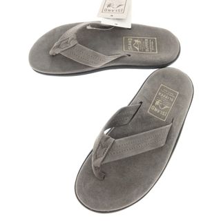 アイランドスリッパ(ISLAND SLIPPER)の【中古】【未使用】アイランドスリッパ ISLAND SLIPPER スエード トングサンダル グレー【サイズ7】【メンズ】(サンダル)