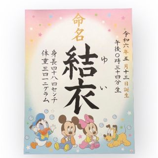 ディズニー命名書　代筆　A3版用紙(命名紙)