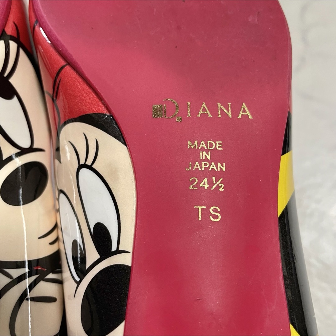 DIANA(ダイアナ)のダイアナ ディズニー ミニーマウス パンプス フラットシューズ 24.5cm レディースの靴/シューズ(ハイヒール/パンプス)の商品写真