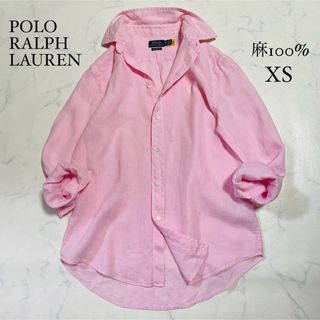 POLO RALPH LAUREN - ポロラルフローレン リラックスフィット リネンシャツ 麻100% ポニー ピンク