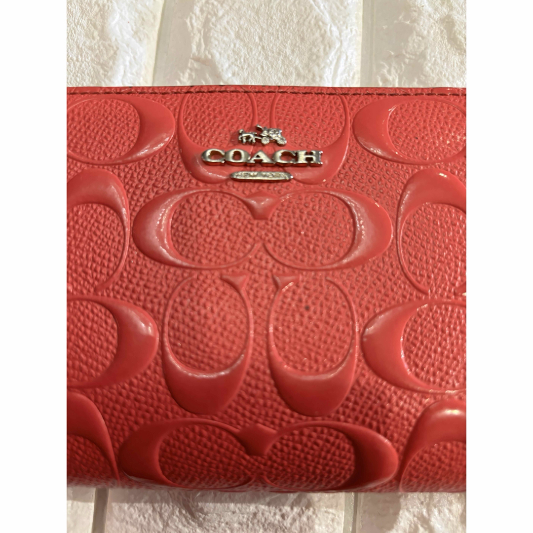 COACH(コーチ)の#COACH# 長財布 #レッド#レザー #シグネーチャー #財布#ユニセックス レディースのファッション小物(財布)の商品写真