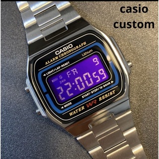  【新品】カシオ チープカシオ デジタル 腕時計 紫 液晶反転 レトロ調　人気