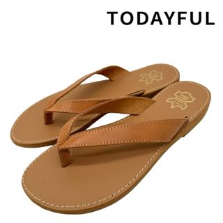 TODAYFUL - 〈美品〉TODAYFUL トゥデイフル【24cm】トングサンダル ベージュ