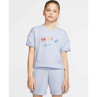 ナイキ(NIKE)の極美品 NIKE M / L ナイキ ジュニア ライトパープル(Tシャツ/カットソー)